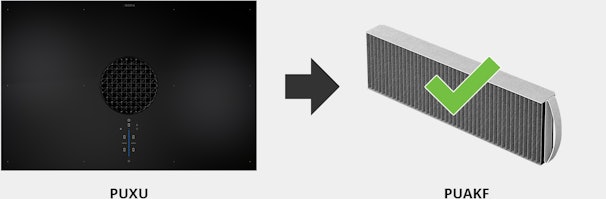 Filter (PUAKF) voor BORA X Pure (PUXU) recirculatie kookplaat