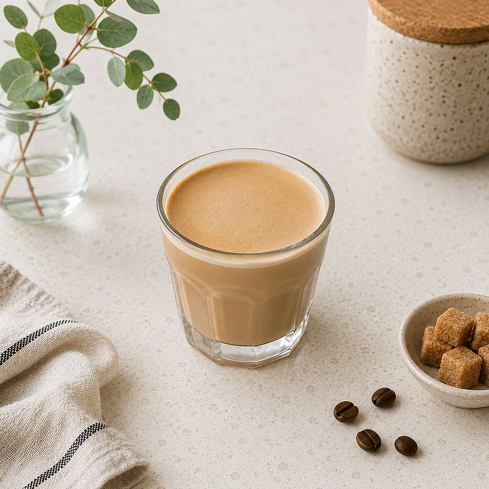 Flat white met dubbele espresso en dun melkschuim