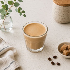 Flat white met dubbele espresso en dun melkschuim