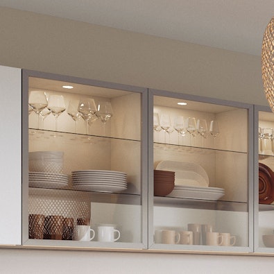 Fraaie glazen bovenkastjes