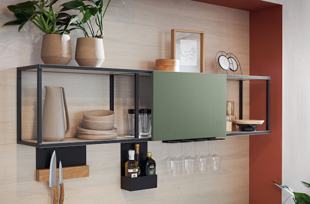 Frame Rack bovenkastjes met schuifdeur.
