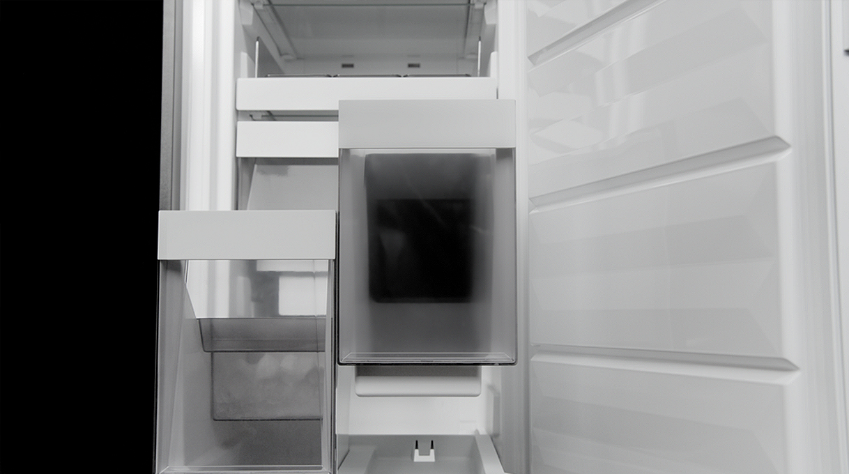 Unieke en uitgekiende ergonomie in de vriezer.