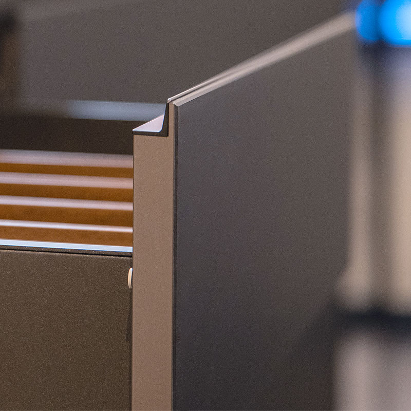 Fronten van mat organisch glas