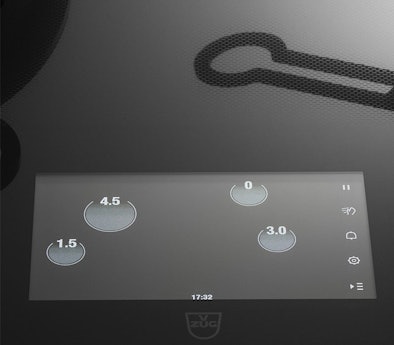 V-ZUG kookplaat met FullFlex inductietechnologie en automatisch panherkenningssysteem met 36 inductoren