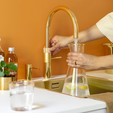 Fusion Round met Gold finisch voor bruisend water