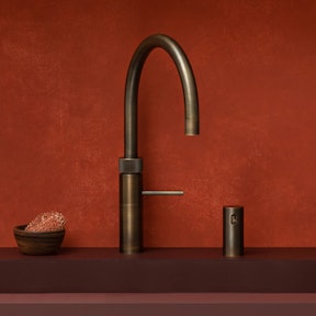 Fusion Round kraan met messing patina afwerking