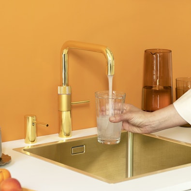 Fusion Square goud voor soda water uit de kraan.
