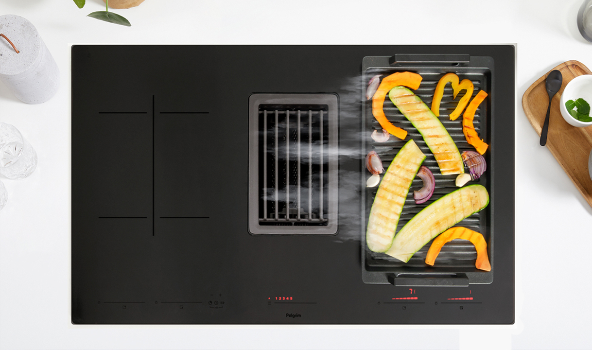 Geen kookdamp in de keuken.