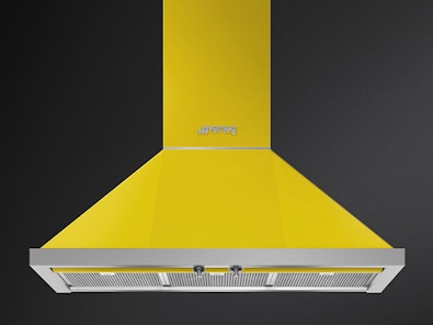 Gekleurde wand afzuigkap