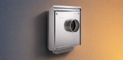 Gevelmotor voor een afzuigkap aan de buitengevel als stilste oplossing buiten de woning