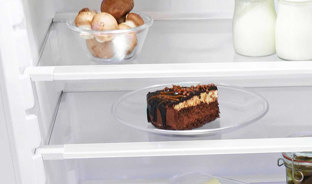 De koelkasten van Pelgrim beschikken over glazen plateaus.