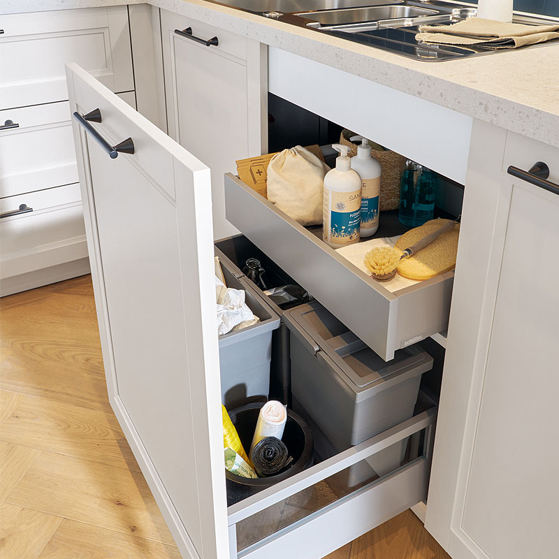 Gootsteenkast met afvalscheiding