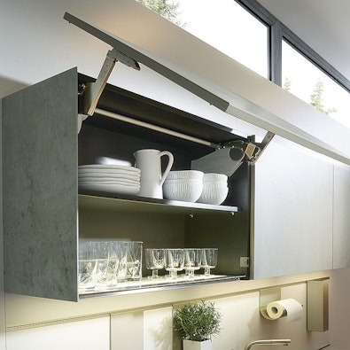 Greeploze bovenkast open