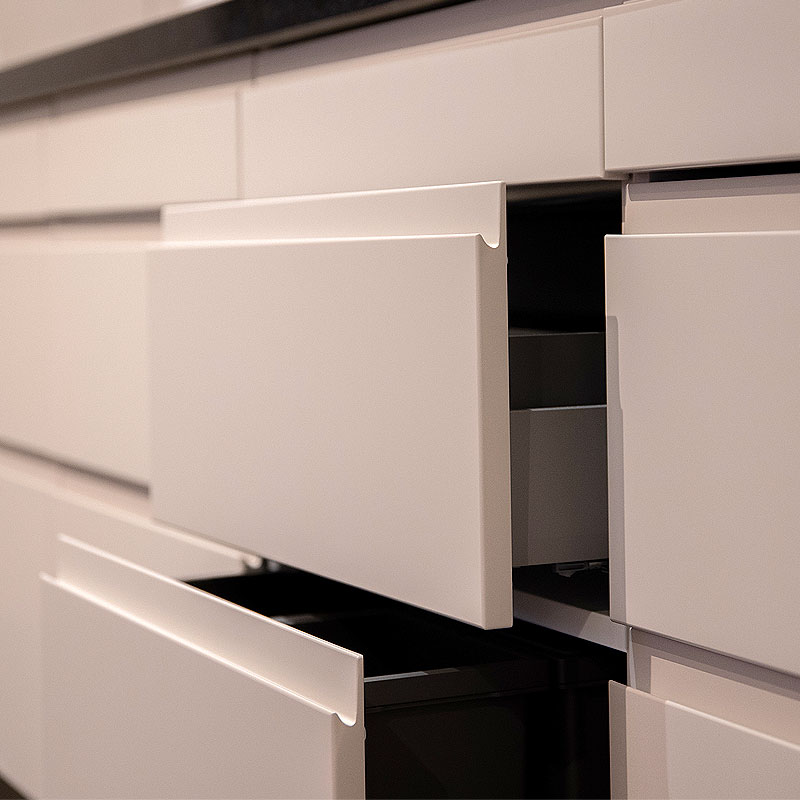 Greeploze fronten met Tip-on systeem