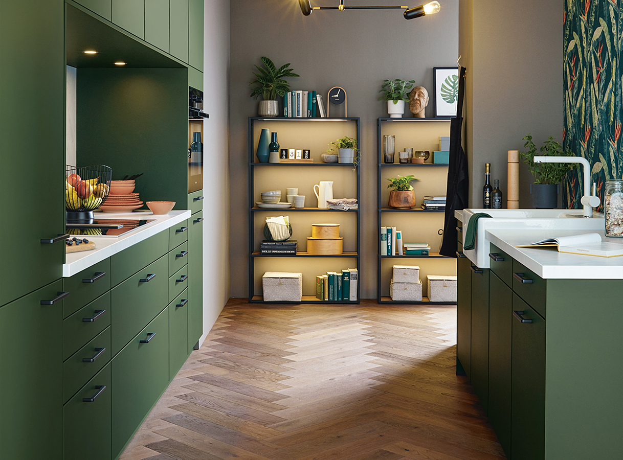 Groen ontwerp met industriële elementen