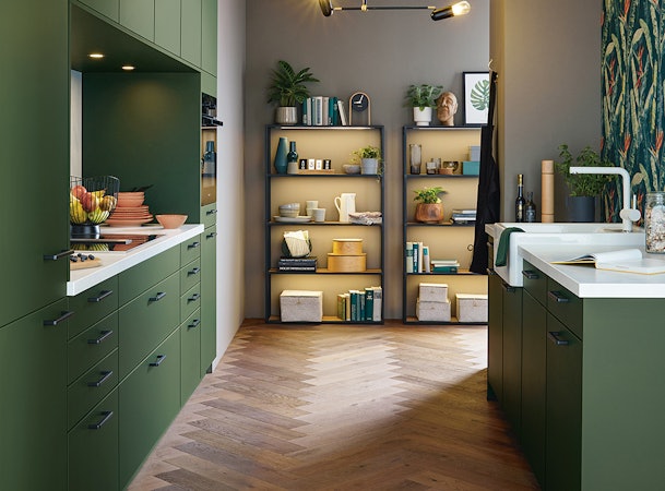 Groen ontwerp met industriële elementen