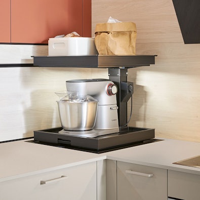 Hoeklift met keukenmachine