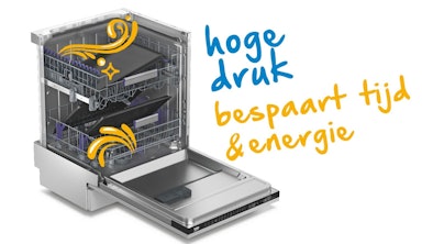 Het hogedruk schoonmaakprogramma van TrayWash bespaart tijd en energie