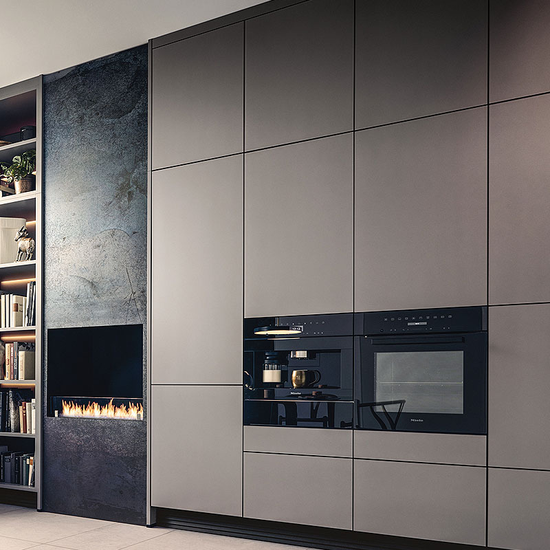 Hoge wand Agaatgrijs