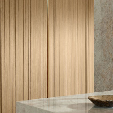 Houten fronten asymmetrische groeven