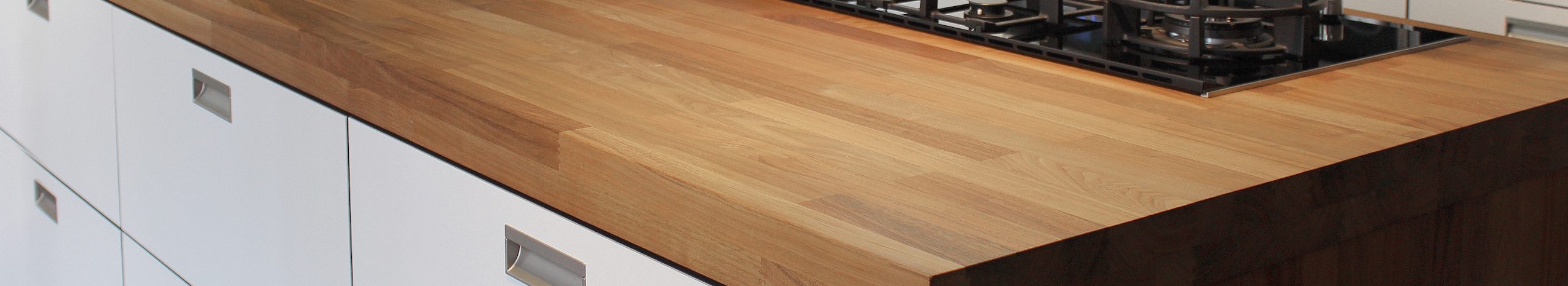 Houten keukenblad aanrecht