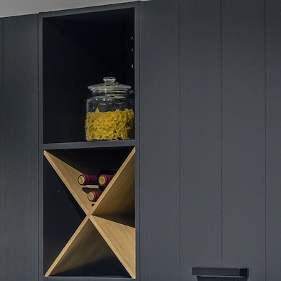 Houten wijnrek
