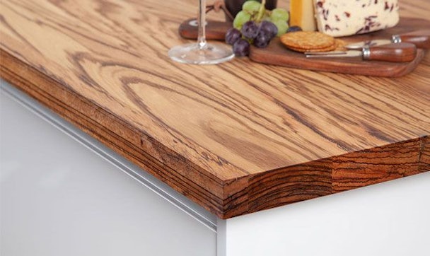 Houtnerf houten keukenblad