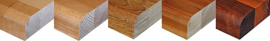 De natuurlijke houtnerf in de verschillende houtsoorten