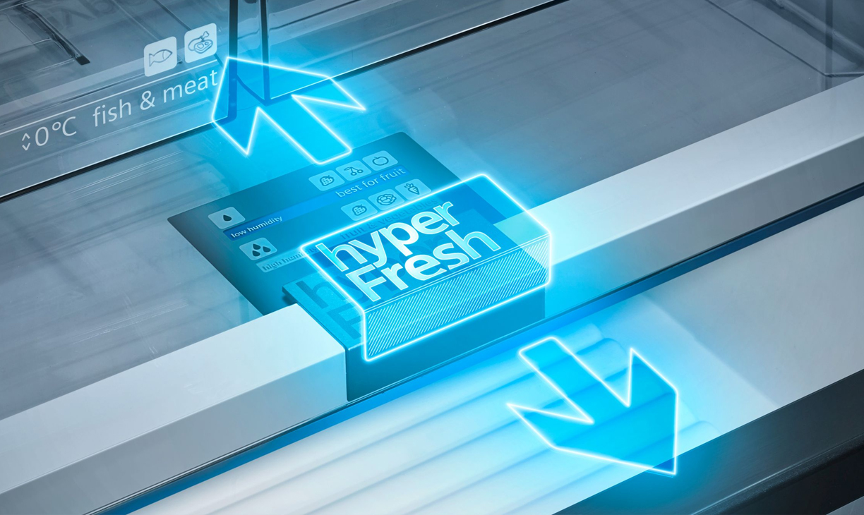 HyperFresh plus. Twee keer zo lang verse groente en fruit.