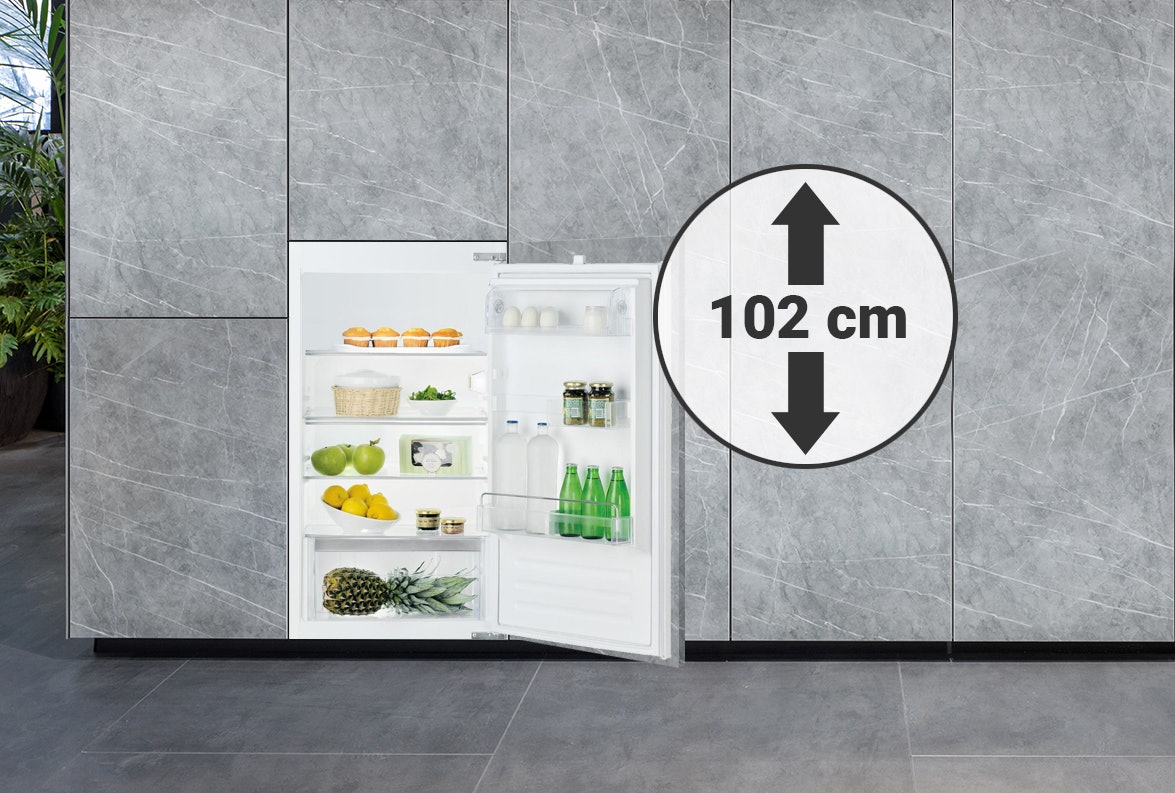 Inbouw koelkasten geschikt voor een nis van rond de 102 cm hoog