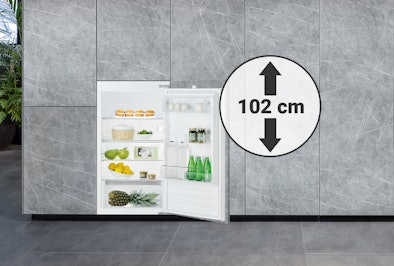Inbouw koelkasten geschikt voor een nis van rond de 102 cm hoog