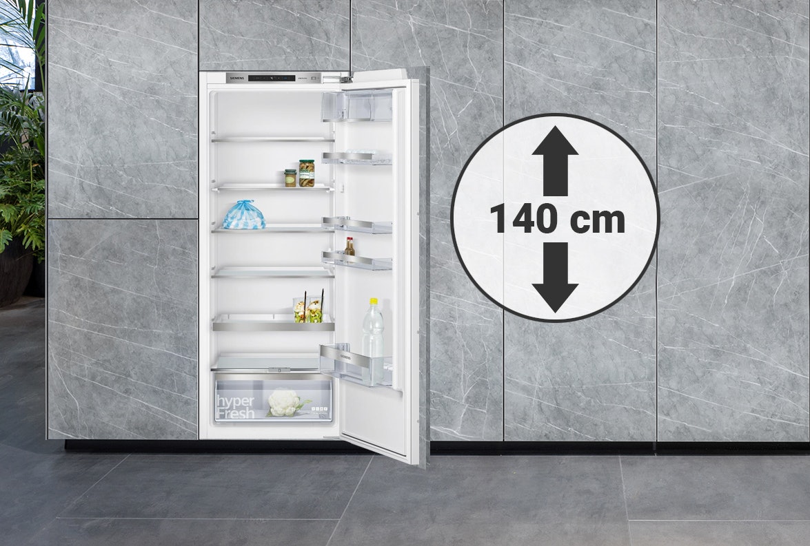 Inbouw koelkasten geschikt voor een nis van rond de 140 cm hoog
