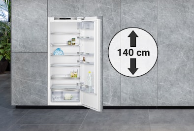 Inbouw koelkasten geschikt voor een nis van rond de 140 cm hoog