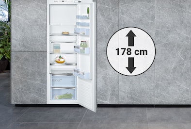 Inbouw koelkasten geschikt voor een nis van rond de 178 cm hoog