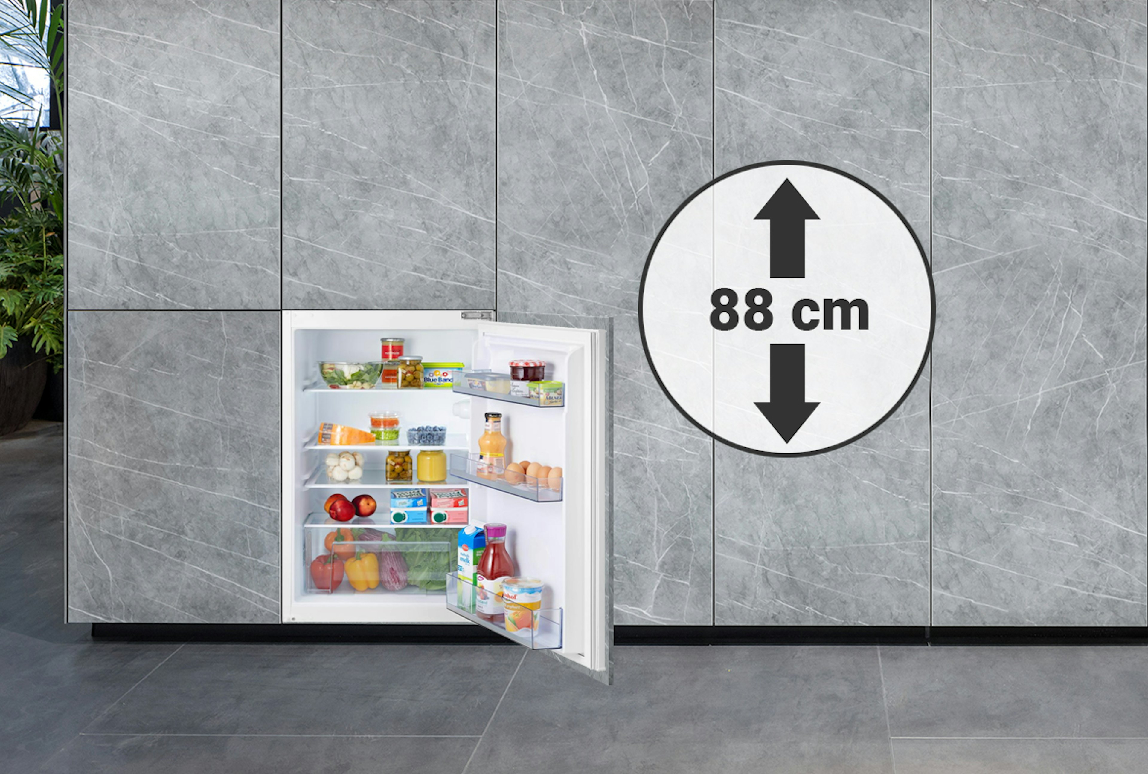 Inbouw koelkasten geschikt voor een nis tot 88 cm