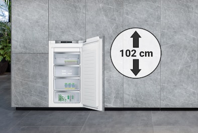 Inbouw vriezers geschikt voor een nis van rond de 102 cm hoog