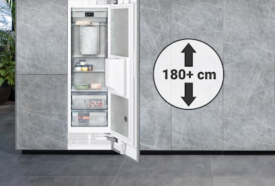 Inbouw vriezers geschikt voor een nis van 180 cm en hoger