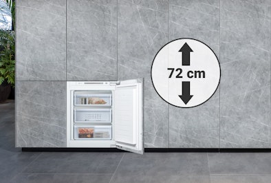 Inbouw vriezers geschikt voor een nis van 72 cm