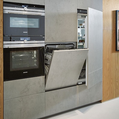 Inbouwwand Concrete grey