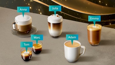 Onthoudt maximaal zes gebruikers: individualCoffee System.