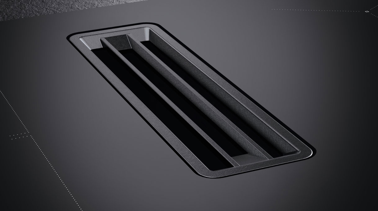 Inductie modellen met geïntegreerde afzuiging