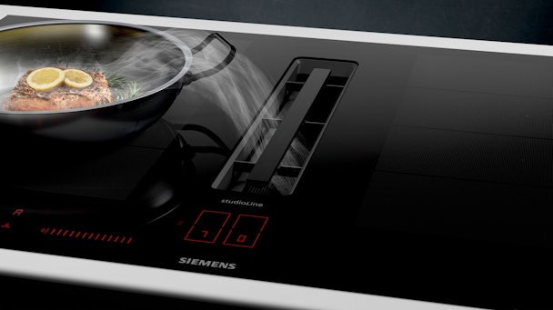 Een inductionAir Plus kookplaat van Siemens