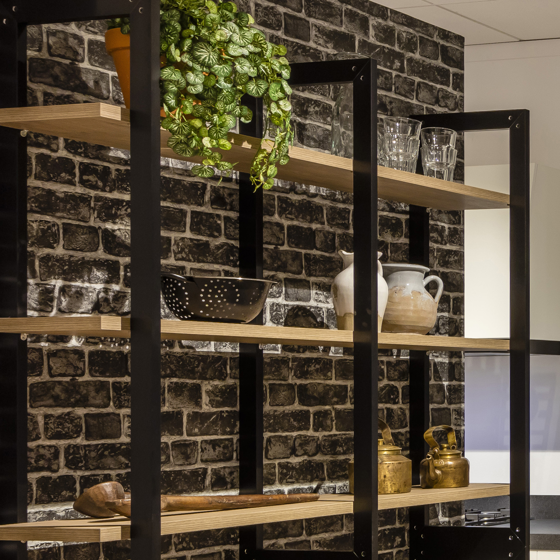 Industrieel metalen wandrek