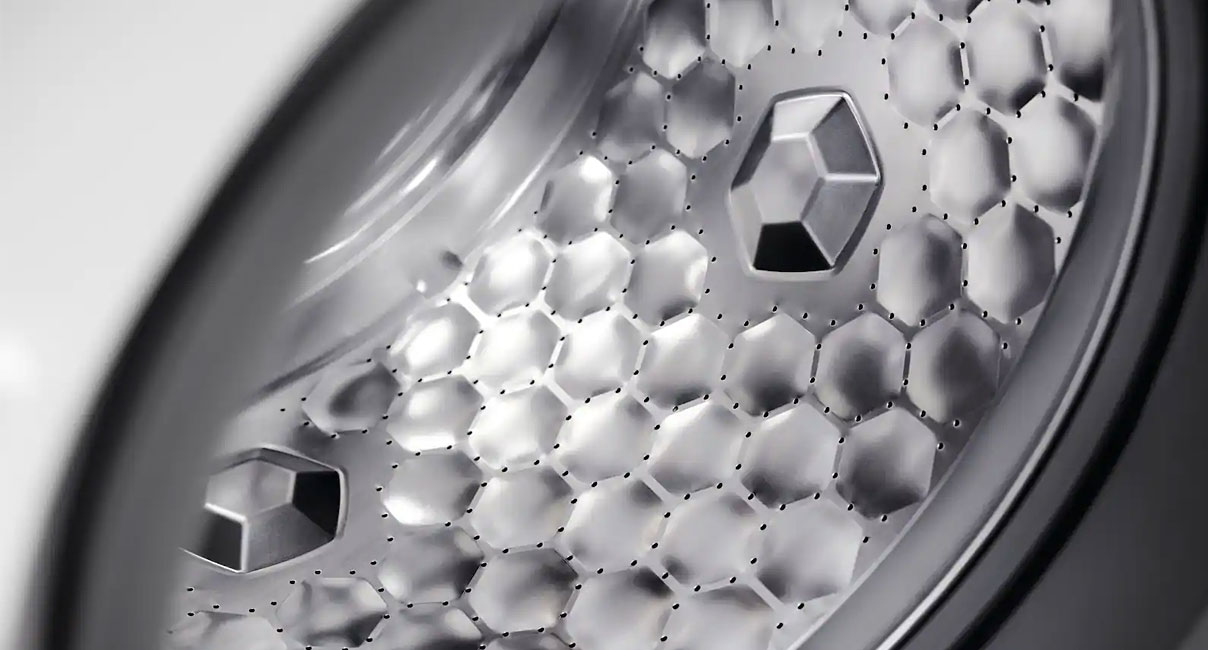 Miele InfinityCare trommelontwerp zonder meeneemribben voor optimale bescherming van delicate stoffen