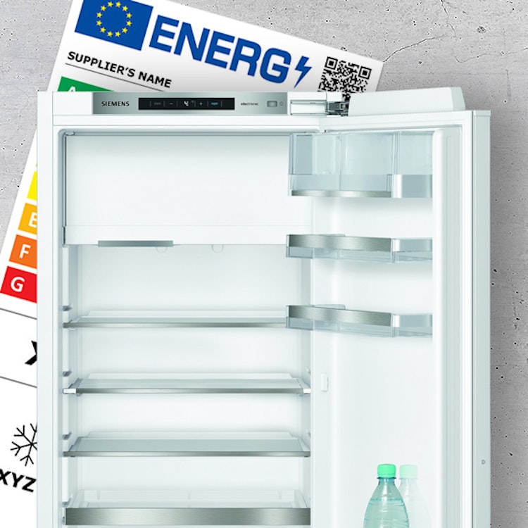 Toon informatie over het energielabel voor een koelkast