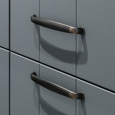 Inox zwarte klassieke greepjes