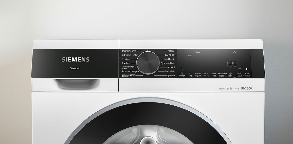 Siemens iQ500 droger bedieningspaneel met selfCleaning Condensor en speedPack voor 8 kg