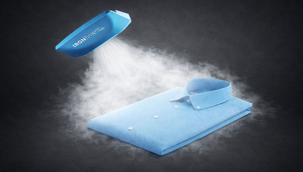 Beko IronFinish technologie met stoom die kreukels uit kleding verwijdert tijdens het drogen