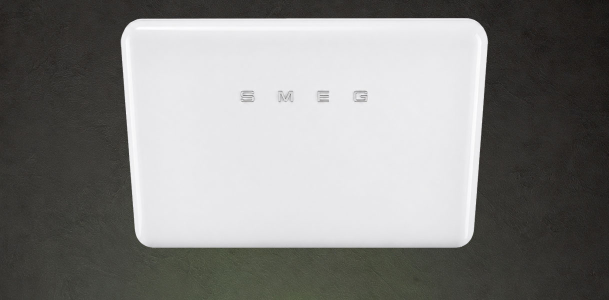 Smeg afzuigkap uit de jaren-50 designlijn met ronde iconische vormen uit de KFAB75-serie