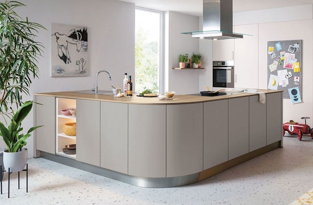 Kasjmierbruine design hoekkeuken